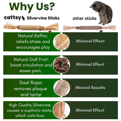 Cattsy Silvervine Dental Sticks